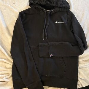 Champion Men's Black Pullover Hoodie size Small